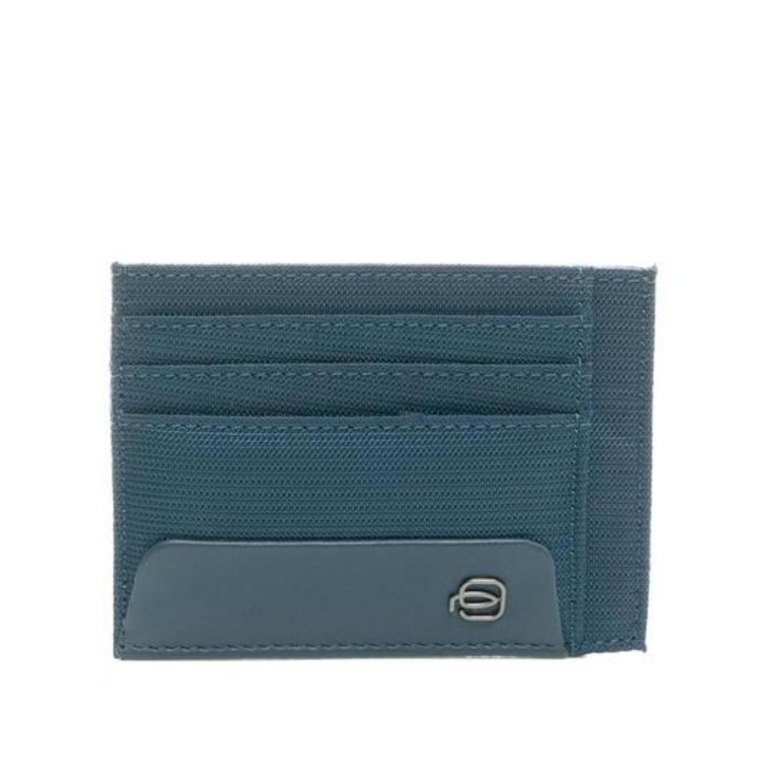 MACBETH Porta Carte in Pelle e Tessuto