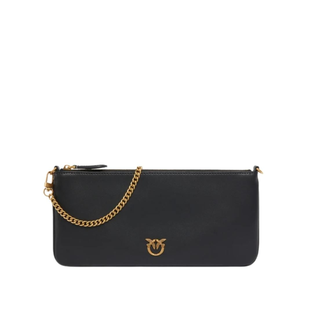 Horizontal Flat Bag in Pelle