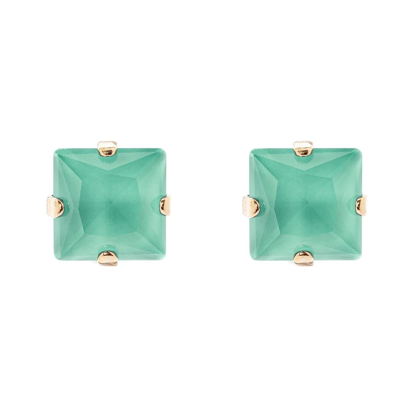 Piccoli Orecchini con Cristallo Quadrato Sirens