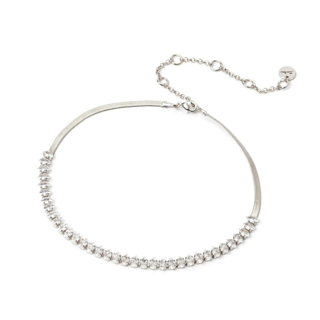 Girocollo con Filo di Zirconi Crystalline