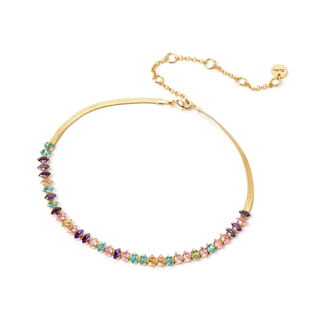 Girocollo con Filo di Zirconi Crystalline