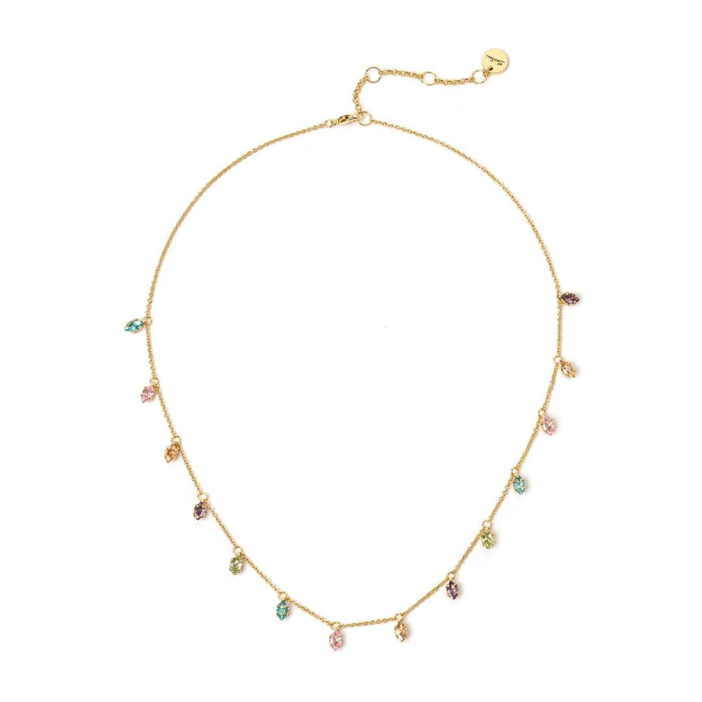 Collana Corta con Zirconi Pendenti Crystalline