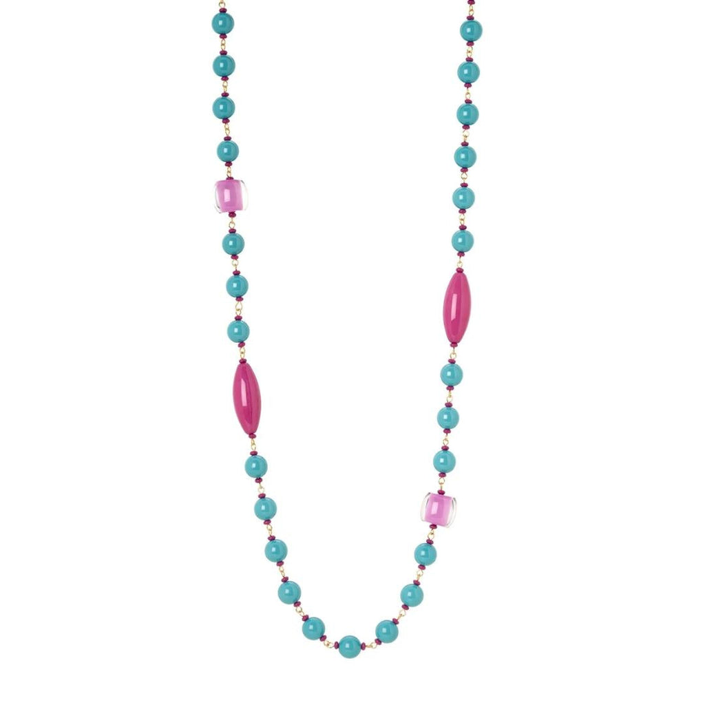 Collana Lunga Boule e Graziosi Elementi Queens