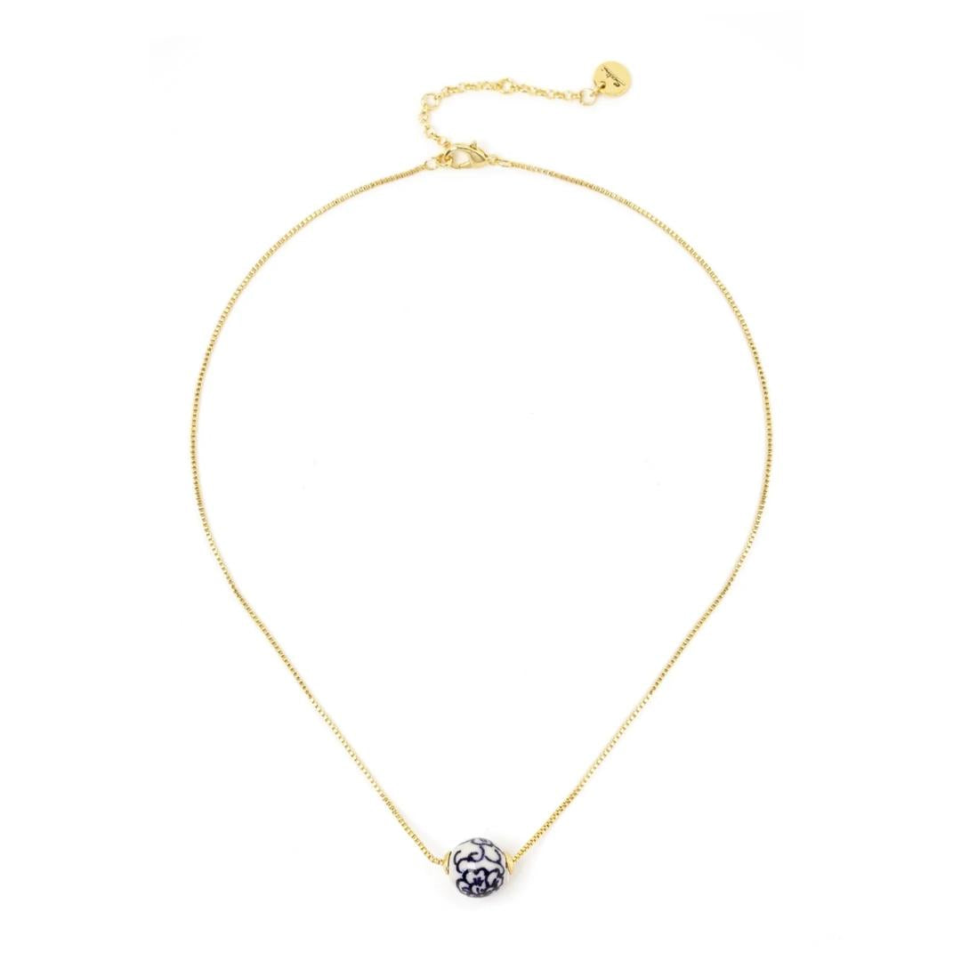 Collana Corta a Maglia Veneziana e Sfera Jasmine