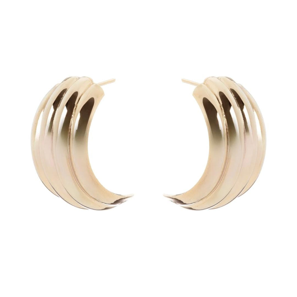 Orecchini Semicerchio a Fasce Amaranta