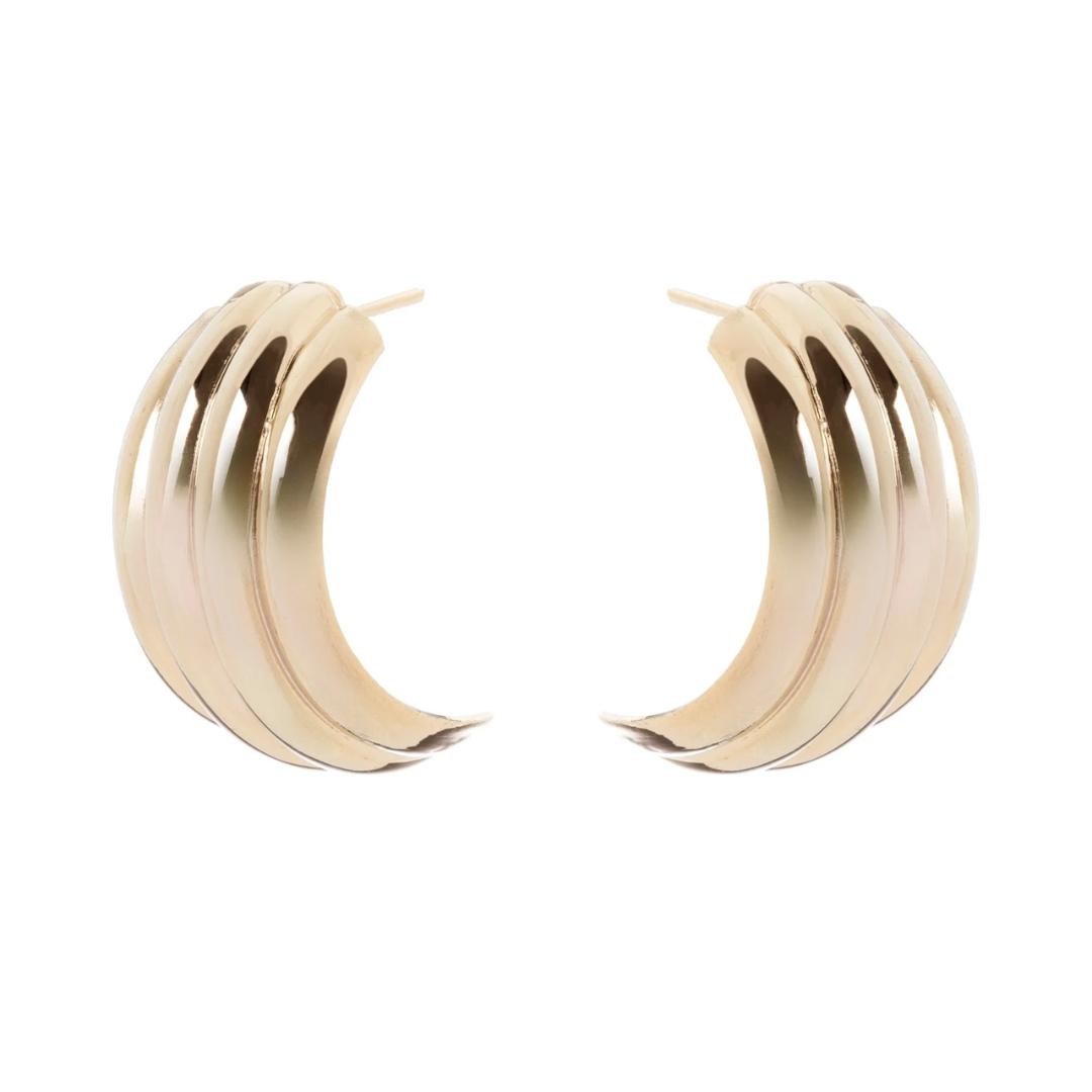 Orecchini Semicerchio a Fasce Amaranta