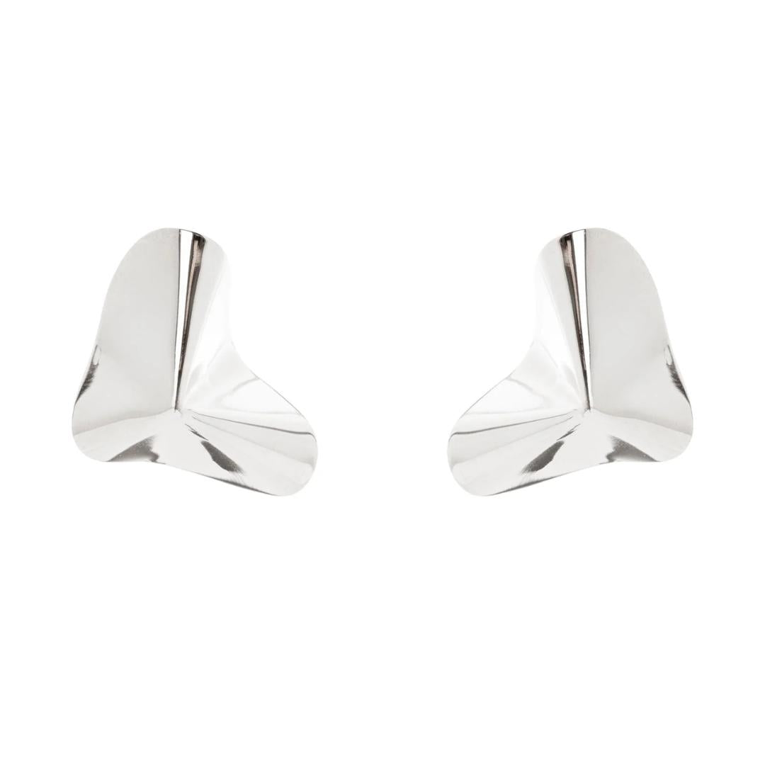 Orecchini con Triangolare Ondulato Amaranta