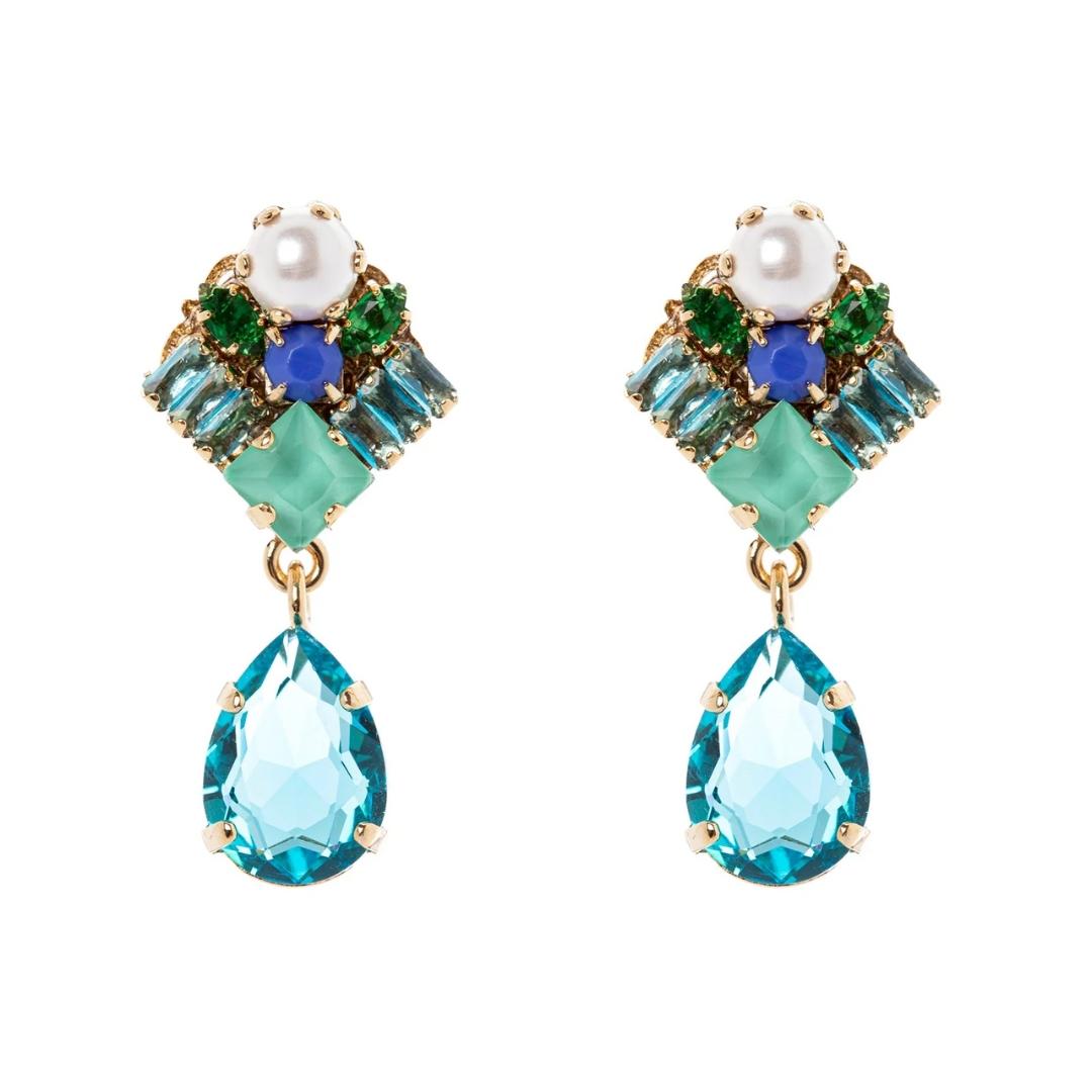 Orecchini Charm Quadrato e Goccia Sirens