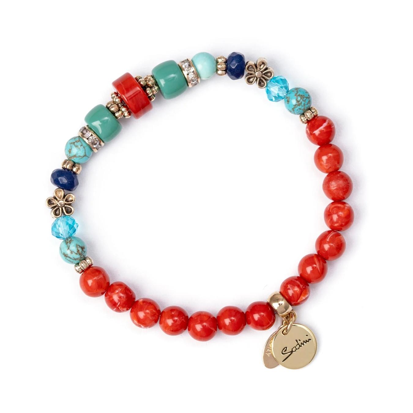 Bracciale Elastico Boule, Mini-Charm e Perline Partenope