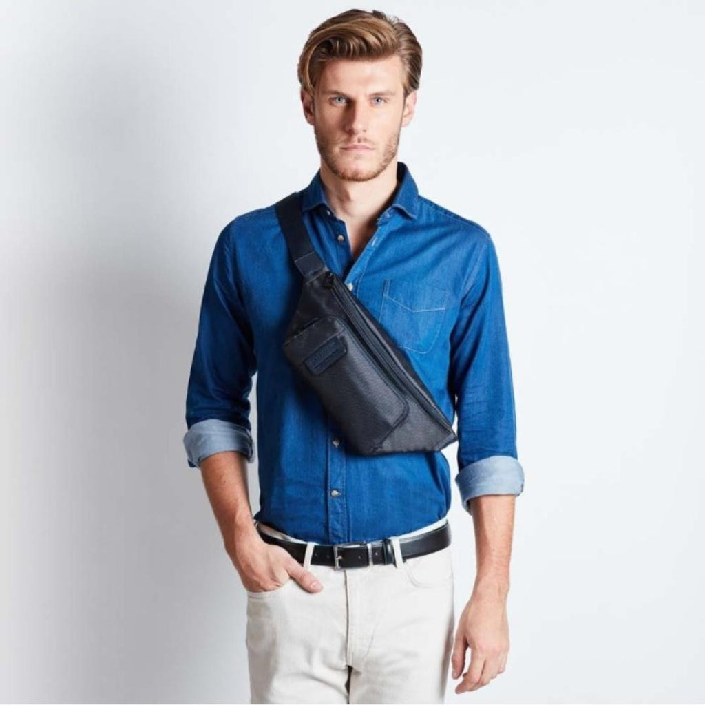 Marsupio Uomo in Pelle e Tessuto Pulse P16