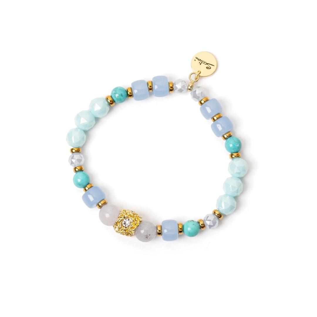 Bracciale Elastico Sfere, Anellini e Charm Summer Bouquet