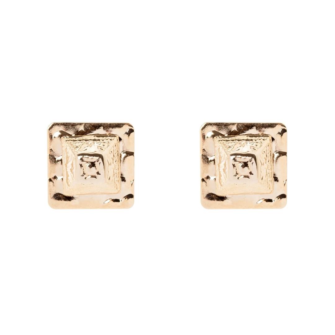 Orecchini con Quadrato Testurizzato Amaranta