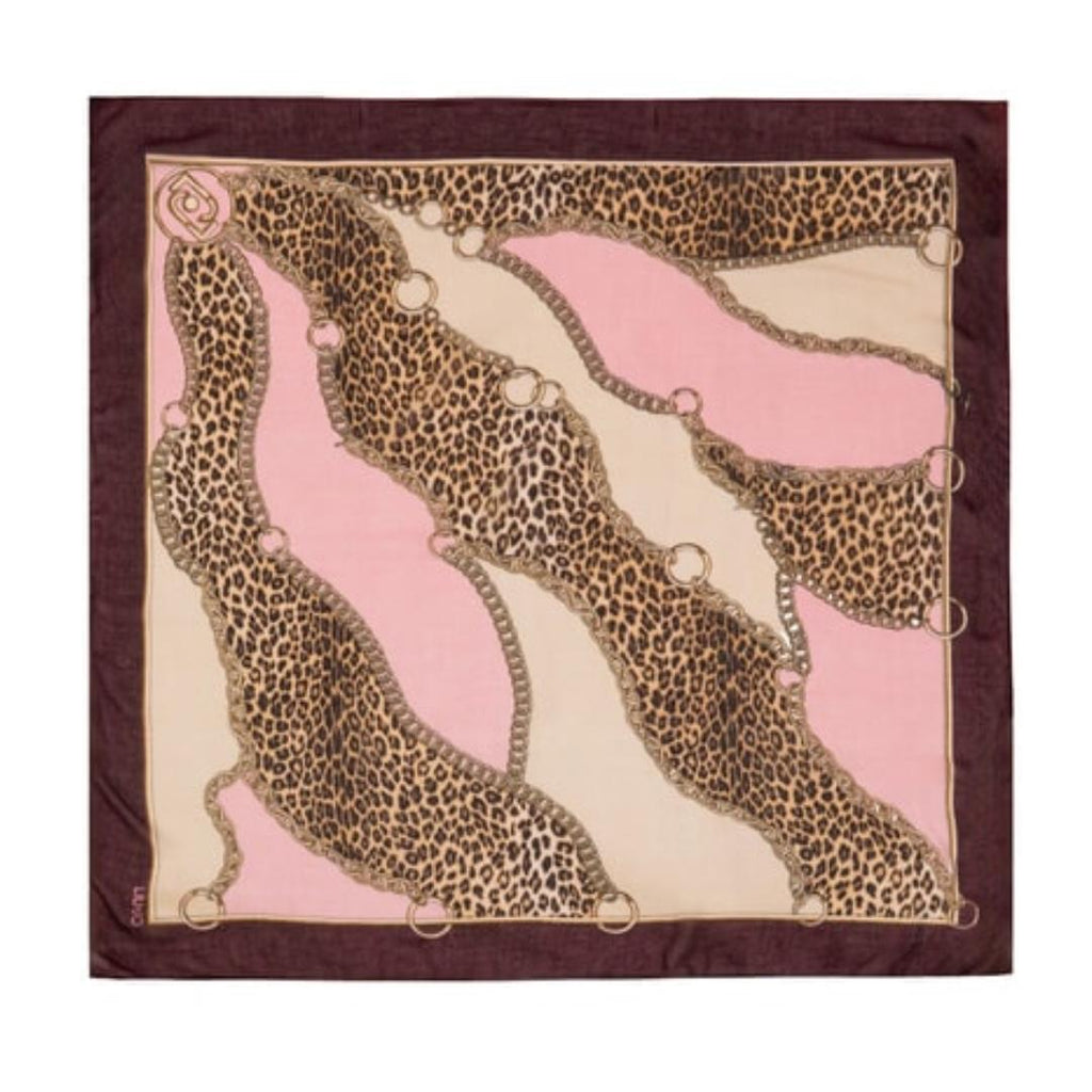 Animalier Foulard con Stampa All-Over