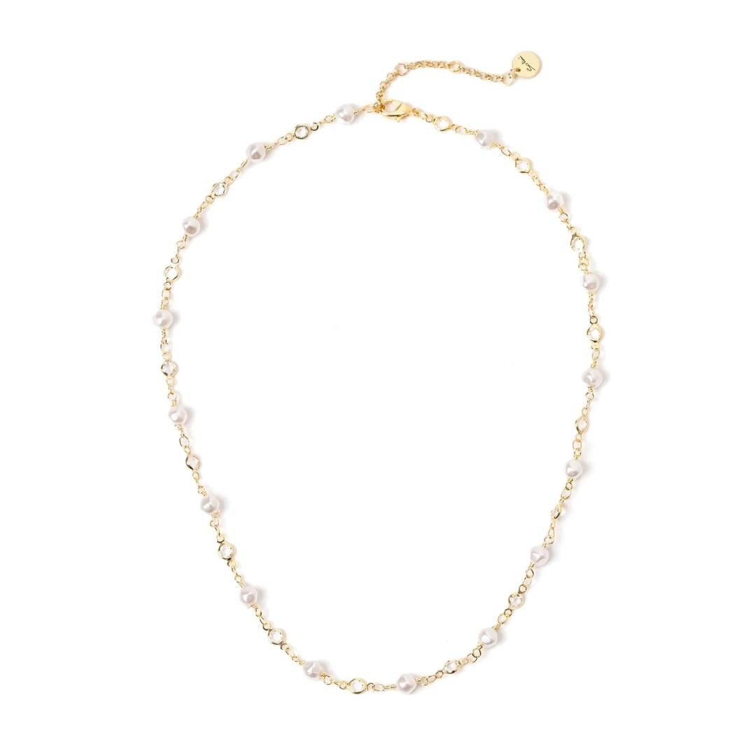 Collana Corta Perle e Brillanti Elementi Confettis