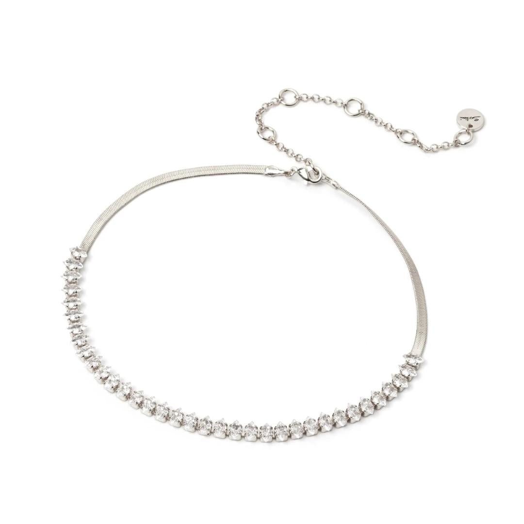 Girocollo con Filo di Zirconi Crystalline