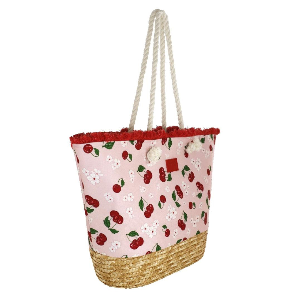 Borsa Mare L Intrecciata Ciliegia